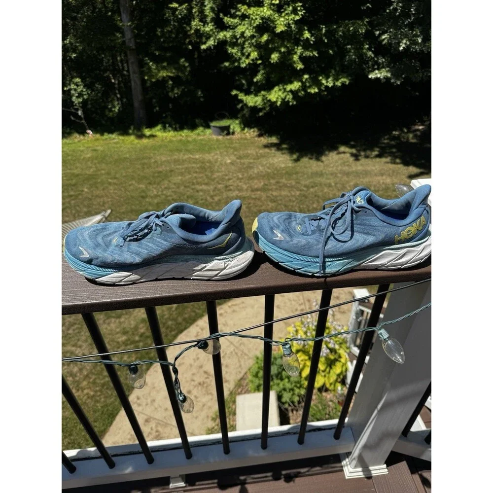 Hoka Arahi 6 Men's Size 9.5 Ocean Mist Lime Glow Running Shoes